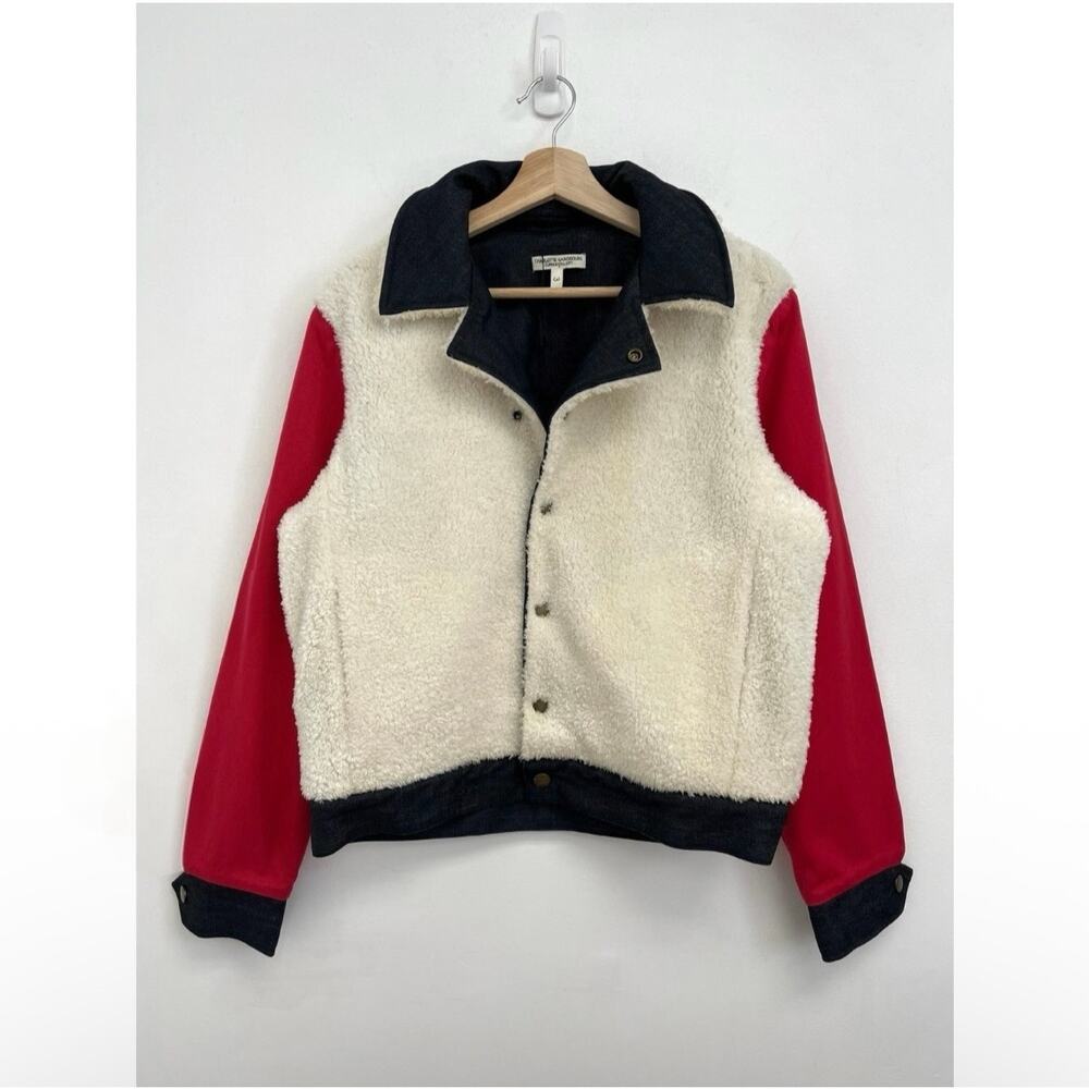 Current/Elliott Charlotte Gainsbourg The Shearling Jacket Retro Denim Large/3
